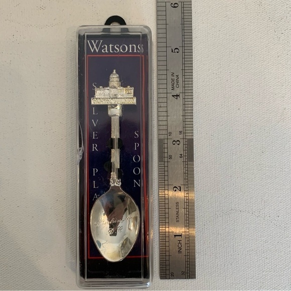 Washington DC Capital Collector Souvenir Spoon Watsons Silver Plated W Box 4.25" - Picture 9 of 10